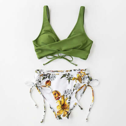 Summer Bikini Front Cross Lace Up Two Piece | Layna.com.auClothing,New arrivals,Swimwear,Women