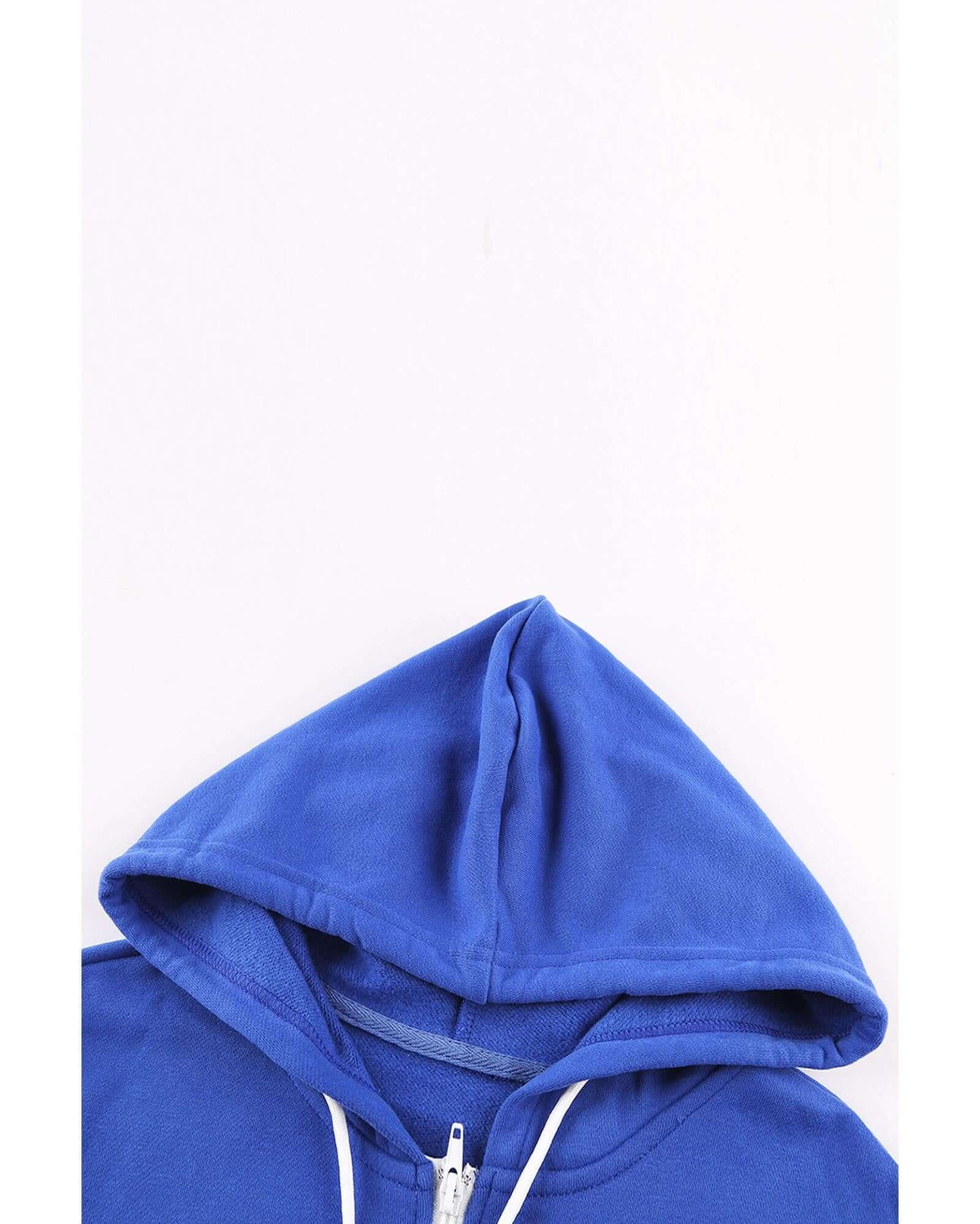 Azura Exchange Blue Zip-up Hoodie Jacket featuring a stylish hood, perfect for casual activewear at Layna.com.au.