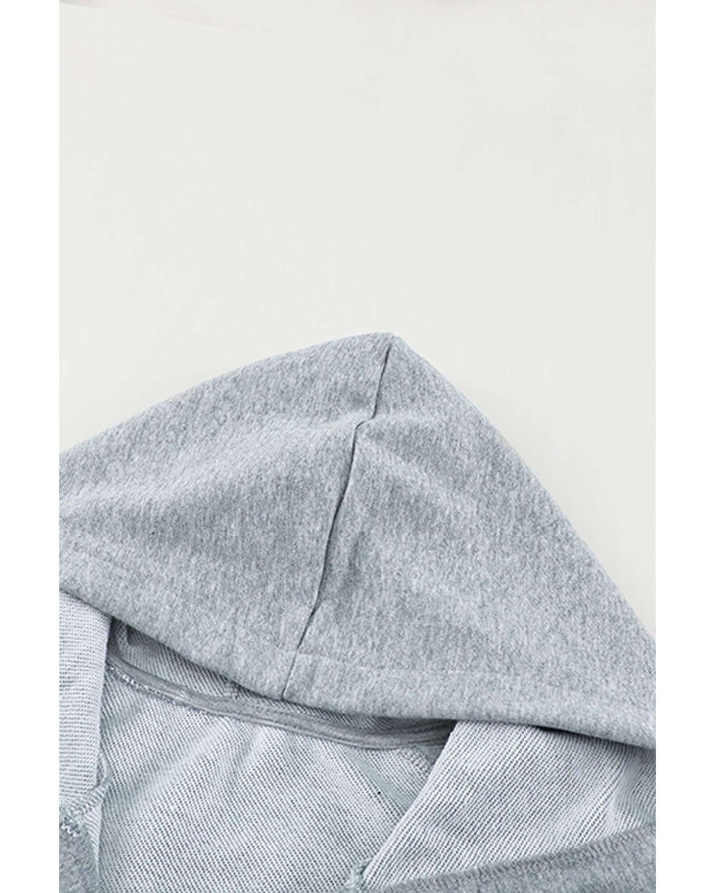 Azura Exchange Lace-up Grey Casual Hoodie for women showcasing hood detail, perfect for stylish comfort.