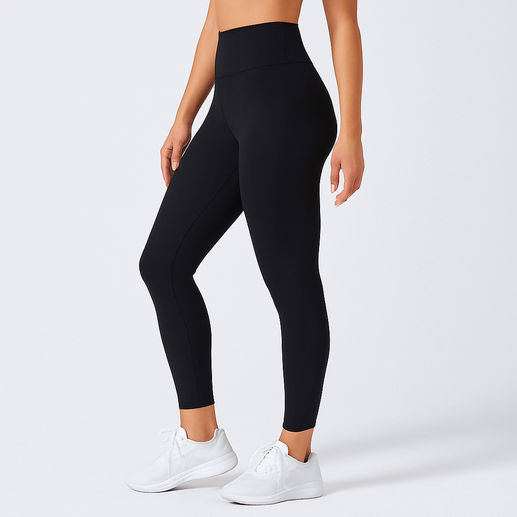 Black Nude Feel Fitness Pants – Quick-Dry, Second-Skin Fit for women's black leggings by Layna Activewear.