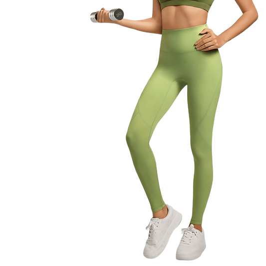 Contrast Yoga Pants – High-Waisted, Sculpting Fit in green, perfect for women's leggings Australia workouts.