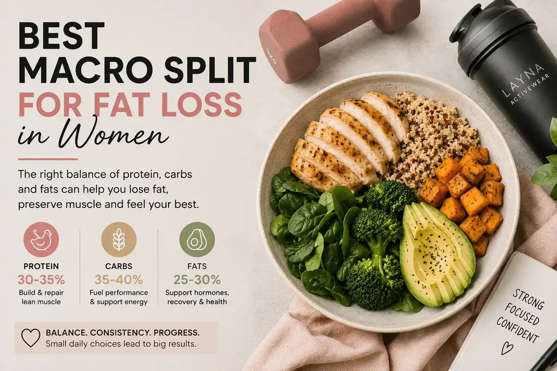 Best Macro Split for Fat Loss in Women: a nutritious meal with protein, carbs, and fats for balanced nutrition.