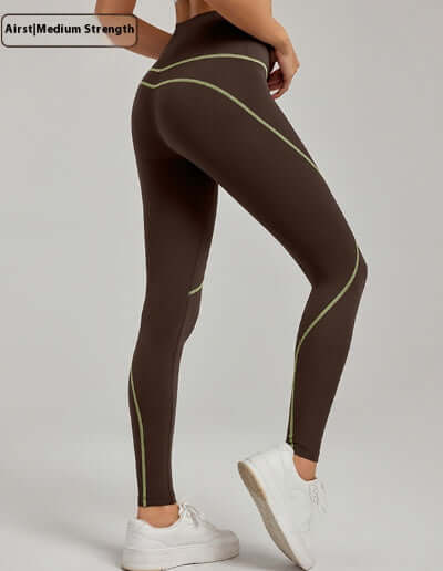 High-Waisted Contrast Yoga Pants – Hip-Lifting, Antibacterial, Outdoor Activewear, Shop Women’s Activewear Australia at Layna.com.au