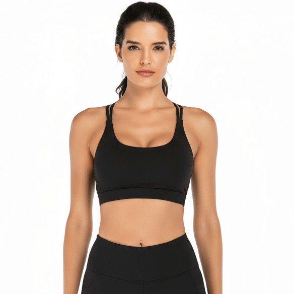 High Impact Sports Bra – Supportive & Shockproof in black for women’s activewear, perfect for workouts.