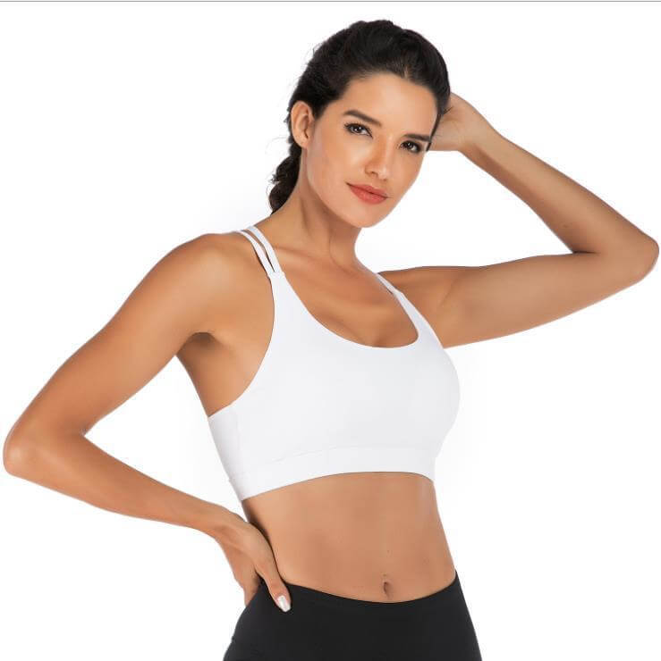 Black High Impact Sports Bra – Shockproof, Breathable Support model showcasing a durable, moisture-wicking design.
