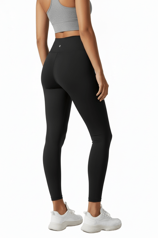 Black High-Waisted Peach Lift Leggings – Slim Fit