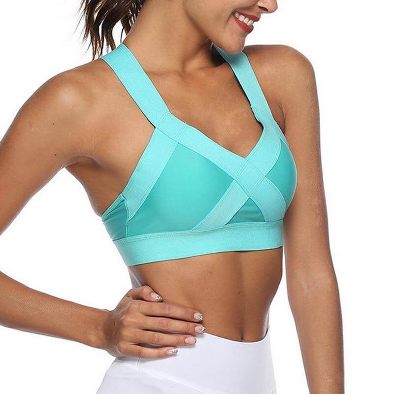 Black Wideband V-Neck Sports Bra – Slim Fit, Breathable Support for women, stylish and supportive design.