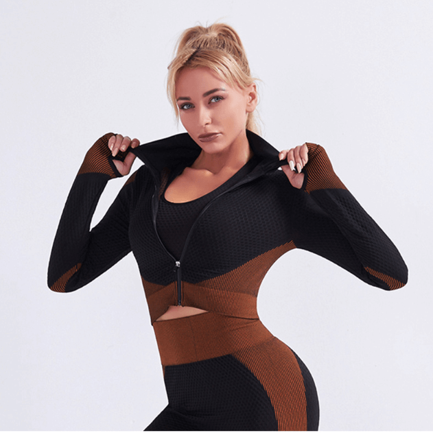 Shark Seamless Exercise Gym Wear Women's Long Sleeve Top, Shop Women’s Activewear Australia at Layna.com.au