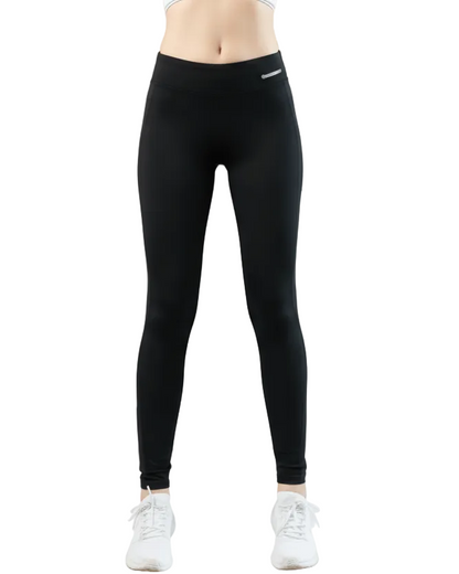 Sports Gym Running Leggings - Nylon-Spandex showcasing a high-waisted fit for optimal comfort and support in Layna Activewear Australia.