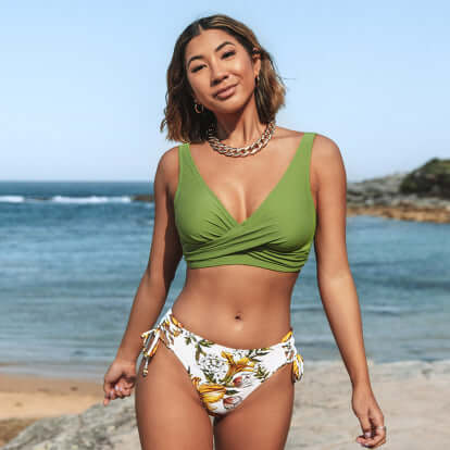 Summer Bikini Front Cross Lace Up Two Piece | Layna.com.auClothing,New arrivals,Swimwear,Women