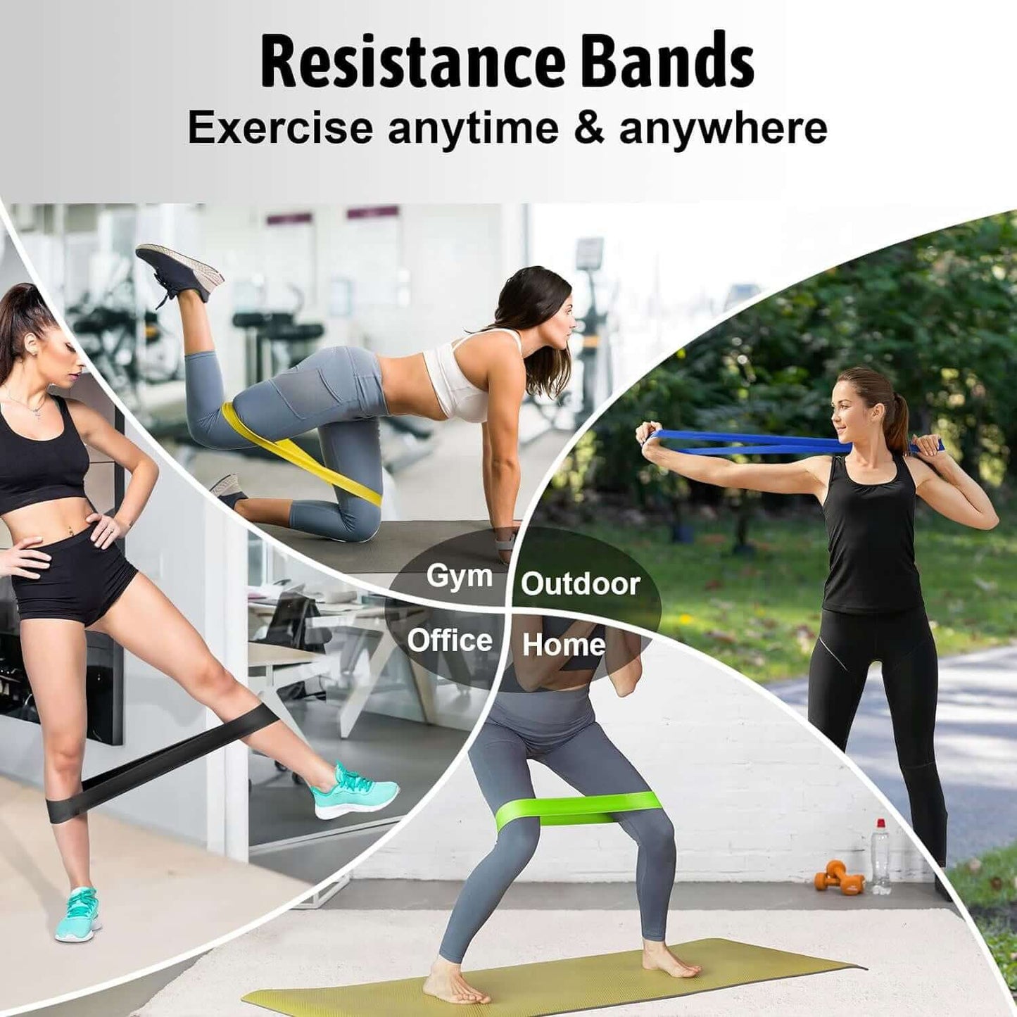 5 Pcs Resistance Bands Set for Effective WorkoutsActive,Gym,Layna,Sports,Top,Workout,Yoga