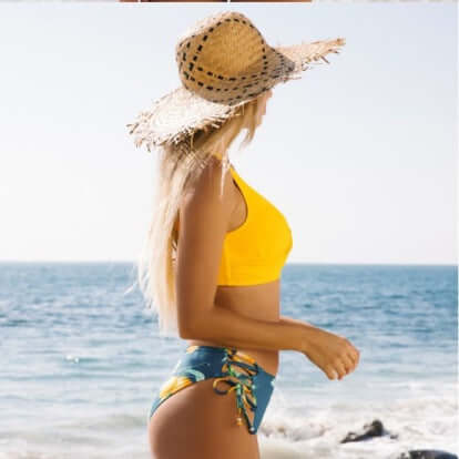 Summer Bikini Front Cross Lace Up Two Piece | Layna.com.auClothing,New arrivals,Swimwear,Women