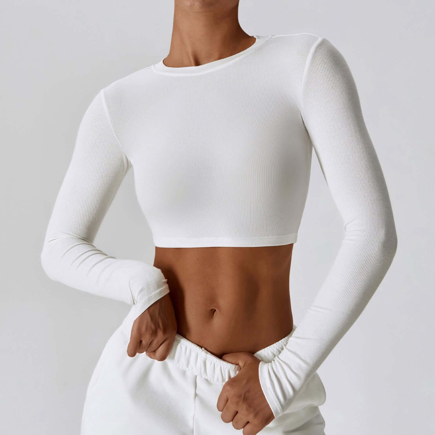 Slim-Fit Cropped Yoga Top – Breathable, Stretchy, Waist-Length Activewear, Shop Women’s Activewear Australia at Layna.com.au