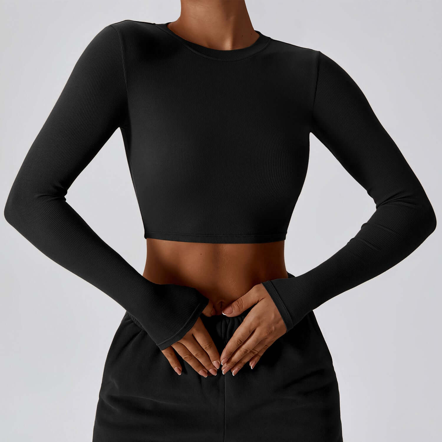 Slim-Fit Cropped Yoga Top – Breathable, Stretchy, Waist-Length Activewear, Shop Women’s Activewear Australia at Layna.com.au
