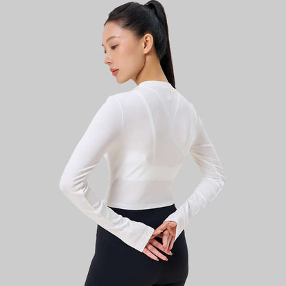 Slim-Fit Cropped Yoga Top – Breathable, Stretchy, Waist-Length Activewear, Shop Women’s Activewear Australia at Layna.com.au