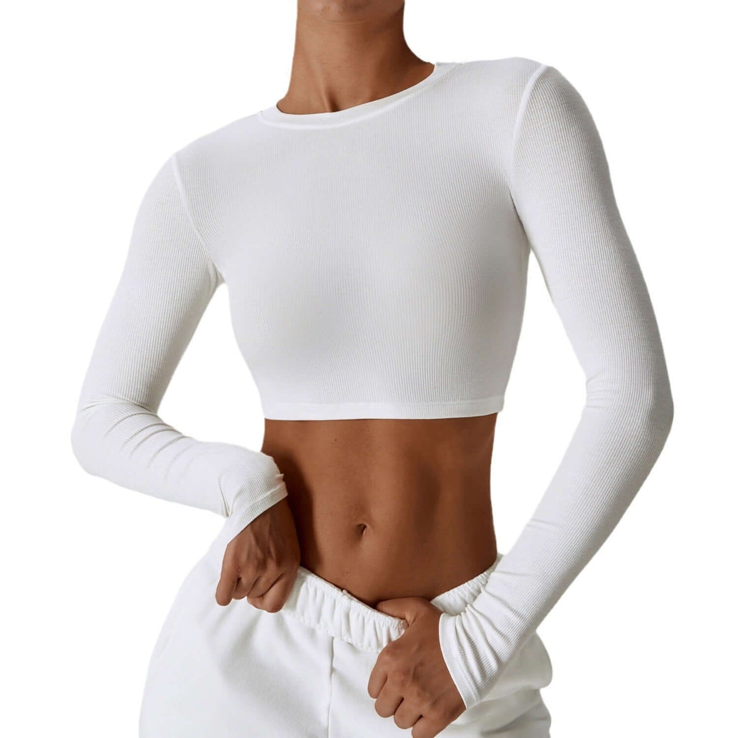 Slim-Fit Cropped Yoga Top – Breathable, Stretchy, Waist-Length Activewear, Shop Women’s Activewear Australia at Layna.com.au