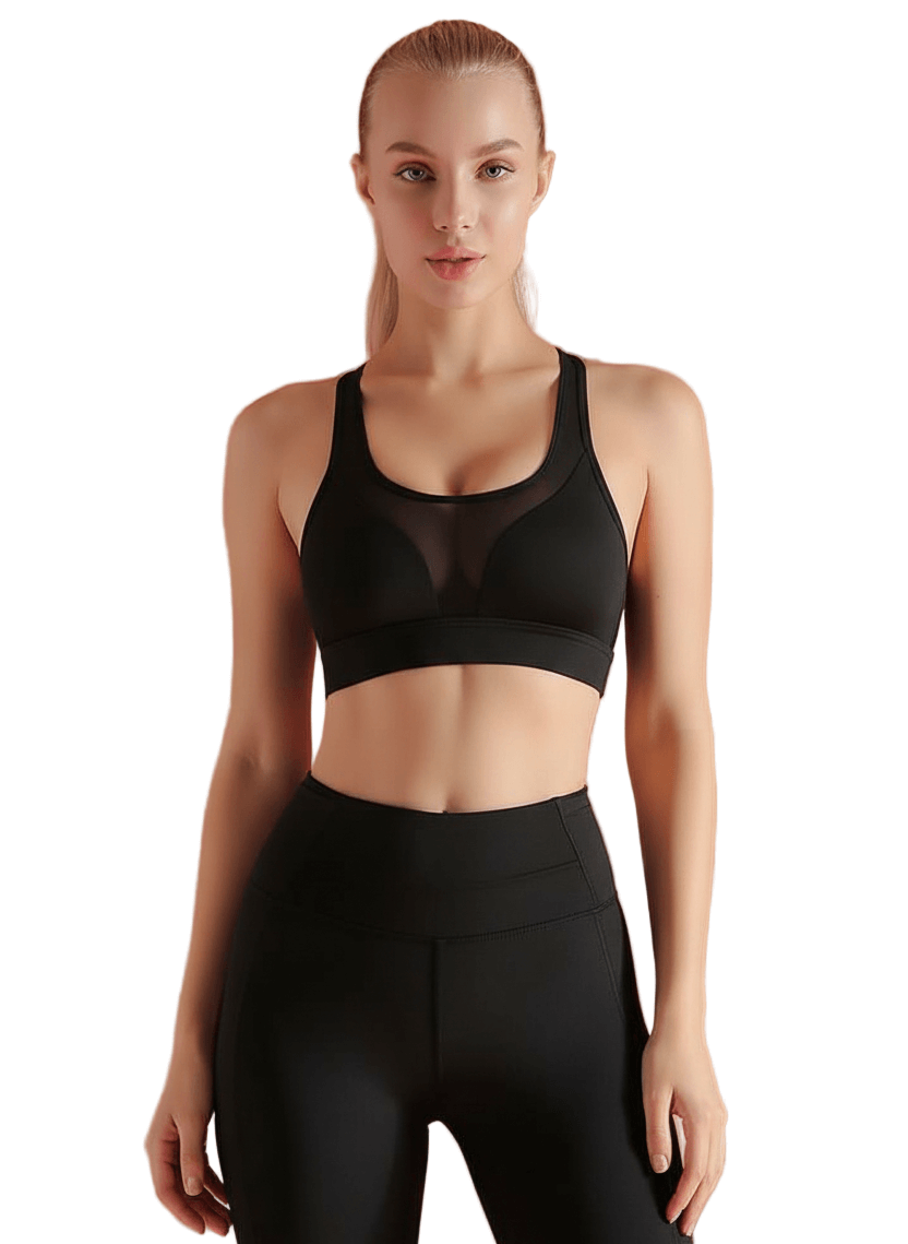 Black Shockproof Yoga Vest