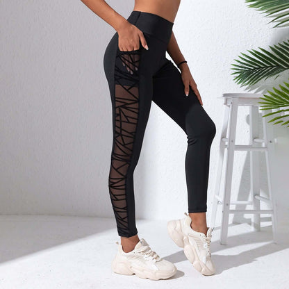 Compression Yoga Leggings – Plus Size, Mesh Panels, Sculpting Fit, Shop Women’s Activewear Australia at Layna.com.au