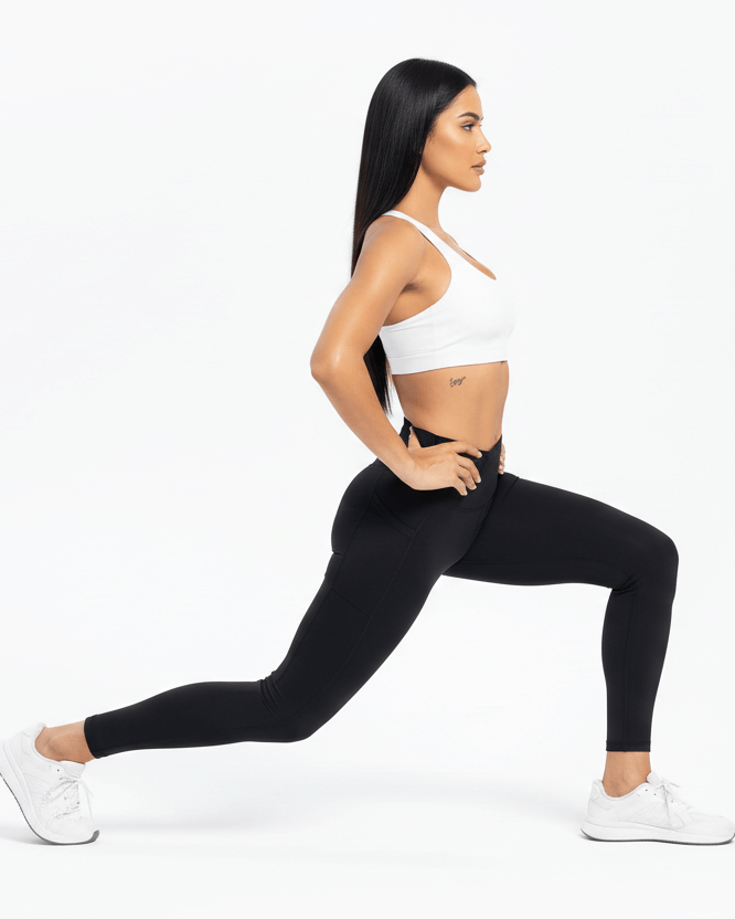 Slim-Fit High Waist Yoga Pants – With Pockets