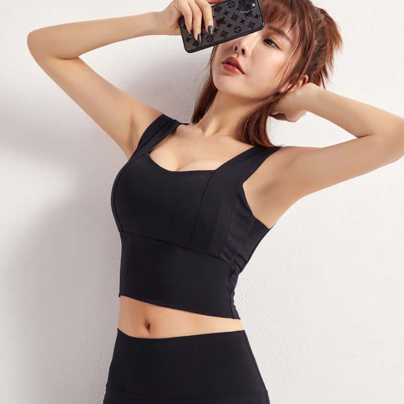 Women's Yoga Crop Top Sports Bra – Push-Up, Breathable & Supportive, Shop Women’s Activewear Australia at Layna.com.au