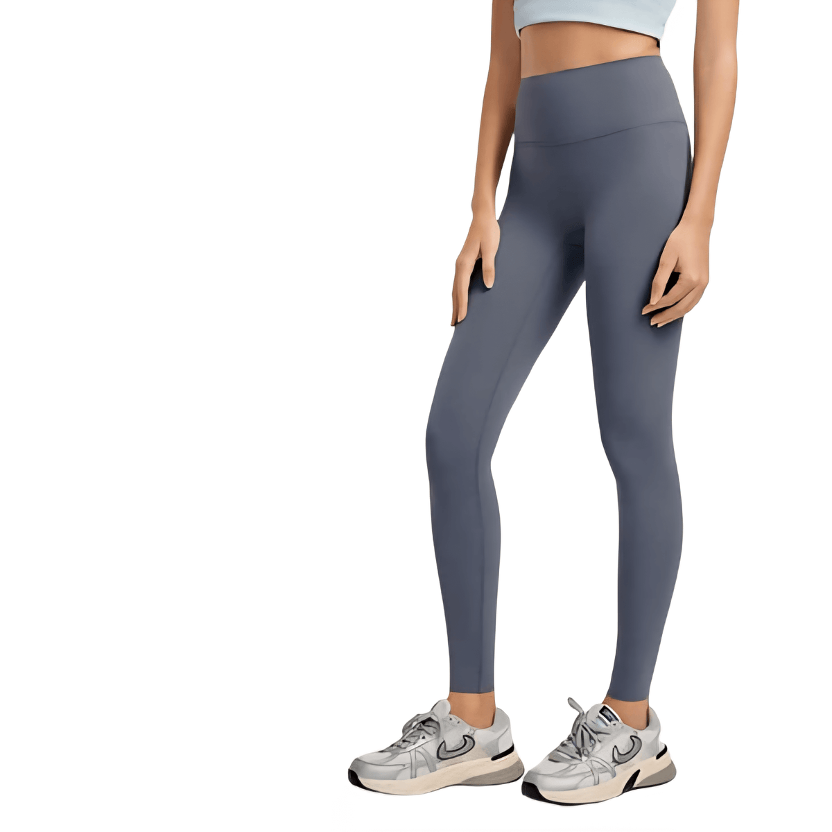 High-Waisted Yoga Pants – Seamless, Sculpting Fit worn by model in gray, ideal for Women's Leggings Australia.