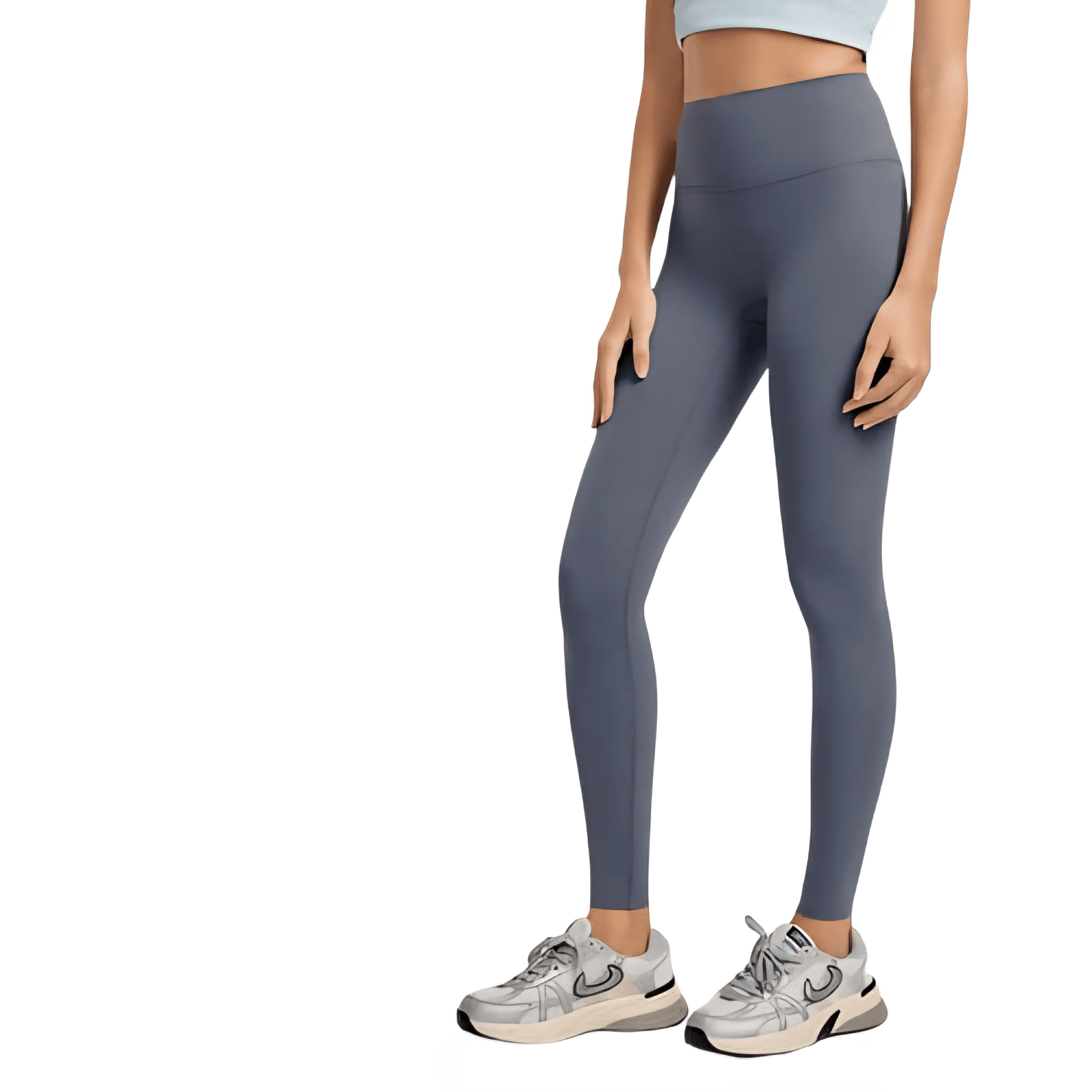 High-Waisted Yoga Pants – Seamless, Sculpting Fit worn by model in gray, ideal for Women's Leggings Australia.