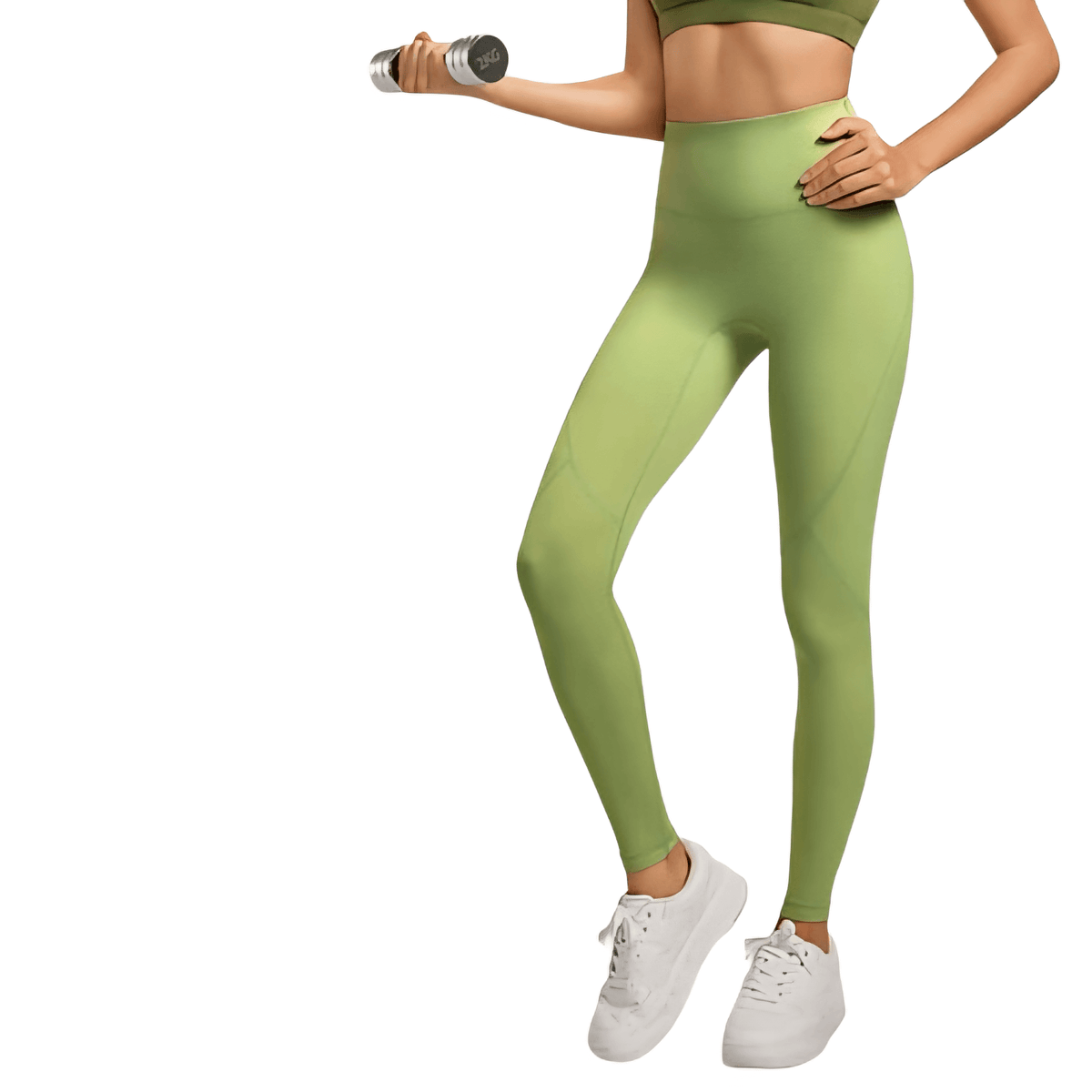 Contrast Yoga Pants – High-Waisted, Sculpting Fit in green, perfect for women's leggings Australia workouts.