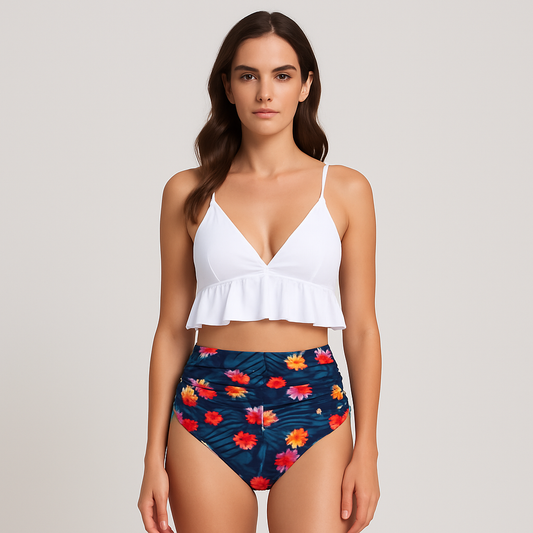 Fashion Printed Ruffle Swimsuit – Women’s Swimwear