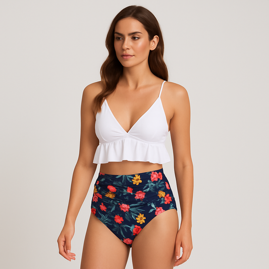 Fashion Printed Ruffle Swimsuit – Women’s Swimwear