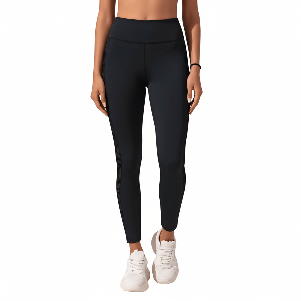 Plus Size Compression Leggings – Mesh, Sculpting Fit by Layna Activewear Australia, featuring breathable mesh panels.