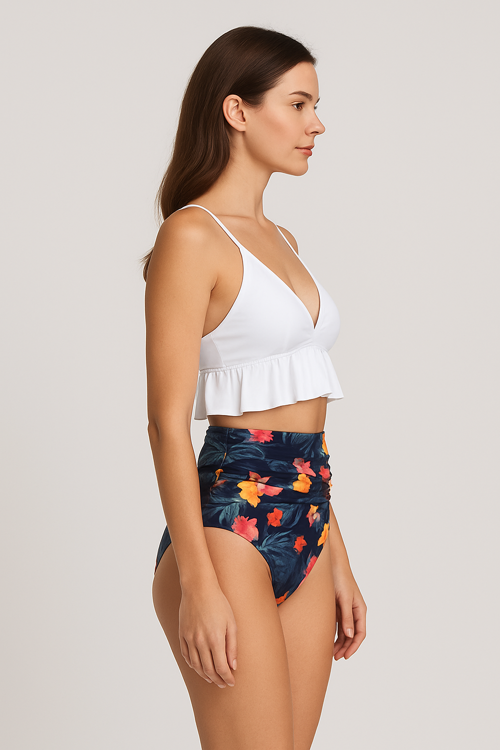 Fashion Printed Ruffle Swimsuit – Women’s Swimwear